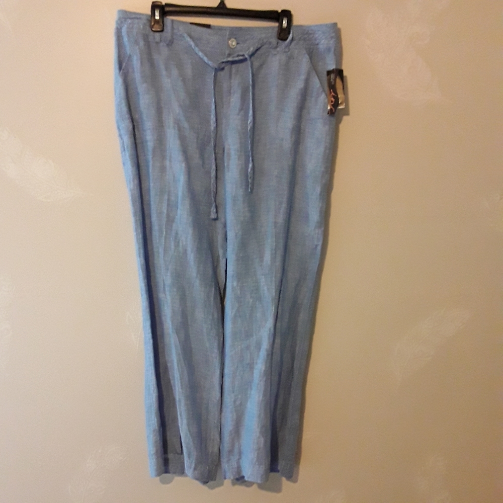 I NC linen blue pants